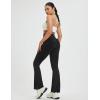 imagebaleaf Womens Flare Leggings with 4 Pockets Scrunch Workout Cargo Leggings High Waist Casual Gym Yoga PantsBlack