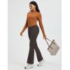 imagebaleaf Womens Flare Leggings with 4 Pockets Scrunch Workout Cargo Leggings High Waist Casual Gym Yoga PantsDark Brown
