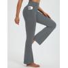 imagebaleaf Womens Flare Leggings with 4 Pockets Scrunch Workout Cargo Leggings High Waist Casual Gym Yoga PantsDark Gray