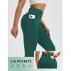 imagebaleaf Womens Flare Leggings with 4 Pockets Scrunch Workout Cargo Leggings High Waist Casual Gym Yoga PantsDark Green