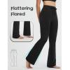 imagebaleaf Womens Flare Yoga Pants with Zipper Pockets Drawstring Flared Leggings Tummy Control High Waist Bell BottomBlack