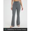 imagebaleaf Womens Flare Yoga Pants with Zipper Pockets Drawstring Flared Leggings Tummy Control High Waist Bell BottomDark Grey