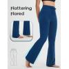imagebaleaf Womens Flare Yoga Pants with Zipper Pockets Drawstring Flared Leggings Tummy Control High Waist Bell BottomNavy Blue