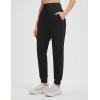 imagebaleaf Womens Fleece Lined Joggers Water Resistant Hiking Pants High Waisted Winter Thermal Sweatpants Zipper PocketsBlack