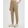 imagebaleaf Womens Fleece Lined Joggers Water Resistant Hiking Pants High Waisted Winter Thermal Sweatpants Zipper PocketsBrown