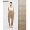imagebaleaf Womens Fleece Lined Joggers Water Resistant Hiking Pants High Waisted Winter Thermal Sweatpants Zipper PocketsBrown