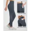 imagebaleaf Womens Fleece Lined Joggers Water Resistant Hiking Pants High Waisted Winter Thermal Sweatpants Zipper PocketsDark Gray