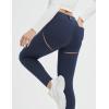 imagebaleaf Womens Fleece Lined Leggings 4 Pockets Warm Thermal Winter Insulated Petite Pants Snow Cold GearBlue