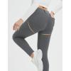 imagebaleaf Womens Fleece Lined Leggings 4 Pockets Warm Thermal Winter Insulated Petite Pants Snow Cold GearGrey
