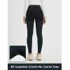 imagebaleaf Womens Fleece Lined Leggings Durable Hiking Water Resistant Lightweight Pants Ski Thermal Warm Winter PocketsGreyblack