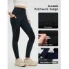 imagebaleaf Womens Fleece Lined Leggings Durable Hiking Water Resistant Lightweight Pants Ski Thermal Warm Winter PocketsGreyblack