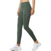 imagebaleaf Womens Fleece Lined Leggings Water Resistant Thermal Winter Warm Tights High Waisted with Pockets Running GearAarmy Green27