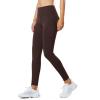 imagebaleaf Womens Fleece Lined Leggings Water Resistant Thermal Winter Warm Tights High Waisted with Pockets Running GearAdark Brown27