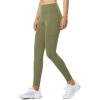 imagebaleaf Womens Fleece Lined Leggings Water Resistant Thermal Winter Warm Tights High Waisted with Pockets Running GearAolive Green27