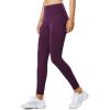 imagebaleaf Womens Fleece Lined Leggings Water Resistant Thermal Winter Warm Tights High Waisted with Pockets Running GearApurple27
