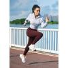 imagebaleaf Womens Fleece Lined Leggings Water Resistant Thermal Winter Warm Tights High Waisted with Pockets Running GearAred Wine27