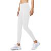 imagebaleaf Womens Fleece Lined Leggings Water Resistant Thermal Winter Warm Tights High Waisted with Pockets Running GearAwhite27