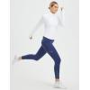imagebaleaf Womens Fleece Lined Leggings Water Resistant Winter Clothes Running Tights Cold Weather Hiking Pants Zip PocketsCnavy Blue