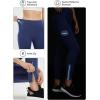 imagebaleaf Womens Fleece Lined Leggings Water Resistant Winter Clothes Running Tights Cold Weather Hiking Pants Zip PocketsCnavy Blue No Water Resistant