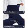imagebaleaf Womens Fleece Lined Pants Hiking Cargo Pants Pockets Water Resistant Thermal Warm Insulated TightsNavy Blue