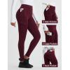 imagebaleaf Womens Fleece Lined Pants Hiking Cargo Pants Pockets Water Resistant Thermal Warm Insulated TightsWine Red