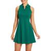 imagebaleaf Womens Golf Dress Sleeveless Tennis Dresses with Built in Shorts Pockets Racerback Workout AthleticGreen