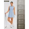 imagebaleaf Womens Golf Dress Sleeveless Tennis Dresses with Built in Shorts Pockets Racerback Workout AthleticLight Blue