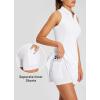 imagebaleaf Womens Golf Dress Sleeveless Tennis Dresses with Built in Shorts Pockets Racerback Workout AthleticWhite