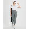 imagebaleaf Womens Golf Pants with Belt Loops Zipper Pockets Stretch Travel Work Bussiness Dressy Casual Slacks UPF 50Dark Gray