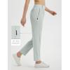 imagebaleaf Womens Golf Pants with Belt Loops Zipper Pockets Stretch Travel Work Bussiness Dressy Casual Slacks UPF 50Light Gray