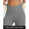 imagebaleaf Womens Knee Length Capri Leggings with Pockets Stretch Casual Exercise Summer Yoga Workout PantsDark Gray