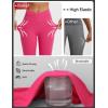 imagebaleaf Womens Knee Length Capri Leggings with Pockets Stretch Casual Exercise Summer Yoga Workout PantsRosy