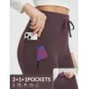 imagebaleaf Womens Petite Fleece Lined Pants Winter Thermal Warm Yoga Flare Leggings 27quot Snow PantsDark Brown