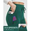 imagebaleaf Womens Petite Fleece Lined Pants Winter Thermal Warm Yoga Flare Leggings 27quot Snow PantsDark Green