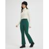 imagebaleaf Womens Petite Fleece Lined Pants Winter Thermal Warm Yoga Flare Leggings 27quot Snow PantsDark Green