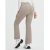 imagebaleaf Womens Petite Fleece Lined Pants Winter Thermal Warm Yoga Flare Leggings 27quot Snow PantsKhaki