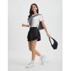 imagebaleaf Womens Tennis Skirts 14quot Golf Skorts with Pockets Double Ruffle High Waisted Athletic Skirt with Liner ShortsBlack