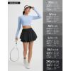 imagebaleaf Womens Tennis Skirts 14quot Golf Skorts with Pockets Double Ruffle High Waisted Athletic Skirt with Liner ShortsBlack
