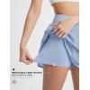 imagebaleaf Womens Tennis Skirts 14quot Golf Skorts with Pockets Double Ruffle High Waisted Athletic Skirt with Liner ShortsLight Blue