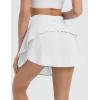 imagebaleaf Womens Tennis Skirts 14quot Golf Skorts with Pockets Double Ruffle High Waisted Athletic Skirt with Liner ShortsWhite