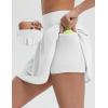 imagebaleaf Womens Tennis Skirts 14quot Golf Skorts with Pockets Double Ruffle High Waisted Athletic Skirt with Liner ShortsWhite