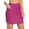 imagebaleaf Womens 2025 17quot Swim Skirt Bottoms High Waisted Modest Bathing Suit Skirt Tummy Control Swim BottomsRose Red 17 a