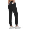 imagebaleaf Womens Fleece Lined Joggers Water Resistant Hiking Pants High Waisted Winter Thermal Sweatpants Zipper PocketsBlack
