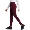 imagebaleaf Womens Fleece Lined Pants Hiking Cargo Pants Pockets Water Resistant Thermal Warm Insulated TightsWine Red