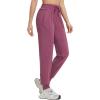 imagebaleaf Womens Joggers Running Hiking Pants with Zipper Pockets Lightweight Athletic Sweatpants Workout Jogging TravelRose Red