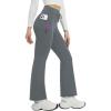 imagebaleaf Womens Petite Fleece Lined Pants Winter Thermal Warm Yoga Flare Leggings 27quot Snow PantsDark Gray