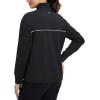 imagebaleaf Womens Fleece Golf Pullover Water Resistant Half Zip Running Jacket Thermal Shirts Winter Cold Weather GearBlack