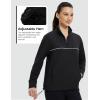 imagebaleaf Womens Fleece Golf Pullover Water Resistant Half Zip Running Jacket Thermal Shirts Winter Cold Weather GearBlack