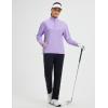 imagebaleaf Womens Fleece Golf Pullover Water Resistant Half Zip Running Jacket Thermal Shirts Winter Cold Weather GearLight Purple