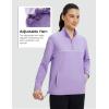 imagebaleaf Womens Fleece Golf Pullover Water Resistant Half Zip Running Jacket Thermal Shirts Winter Cold Weather GearLight Purple